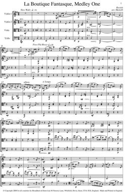 Rossini - La Boutique Fantasque Medley One (String Quartet Parts) - Parts Digital Download