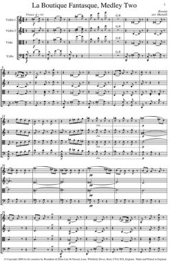 Rossini - La Boutique Fantasque Medley Two (String Quartet Score) - Score Digital Download
