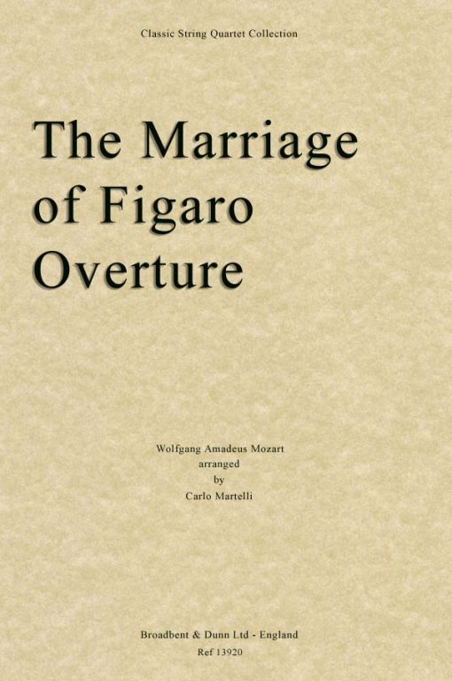 Mozart - The Marriage of Figaro Overture (String Quartet Score)